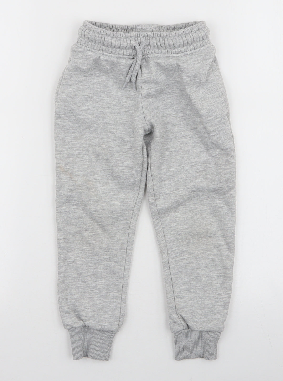 Dunnes Stores Boys Grey  Cotton Jogger Trousers Size 4 Years  Slim Drawstring