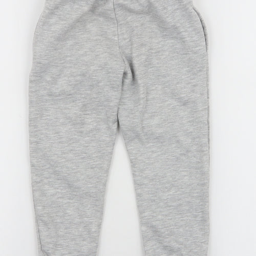 Dunnes Stores Boys Grey  Cotton Jogger Trousers Size 4 Years  Slim Drawstring