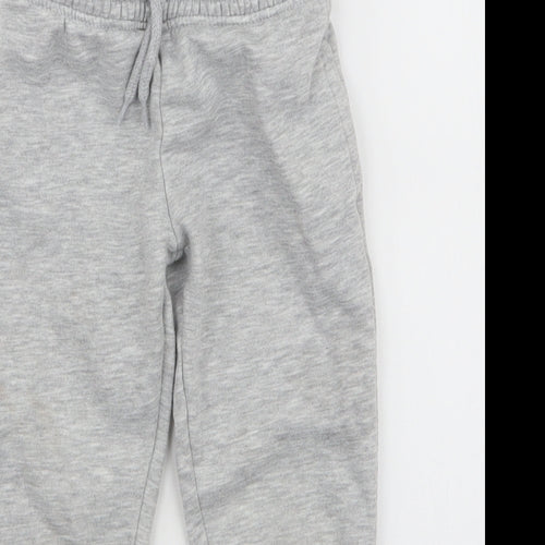 Dunnes Stores Boys Grey  Cotton Jogger Trousers Size 4 Years  Slim Drawstring