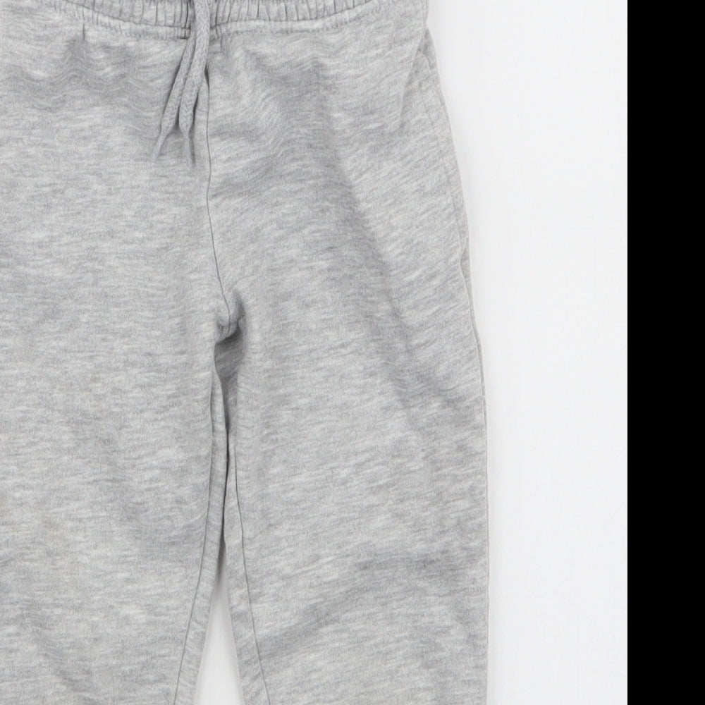 Dunnes Stores Boys Grey  Cotton Jogger Trousers Size 4 Years  Slim Drawstring