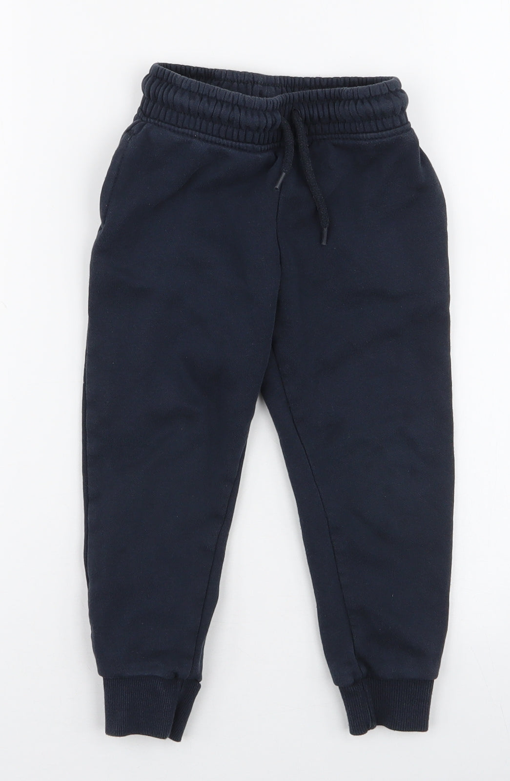 Dunnes Stores Boys Blue  Cotton Jogger Trousers Size 4 Years  Slim Drawstring