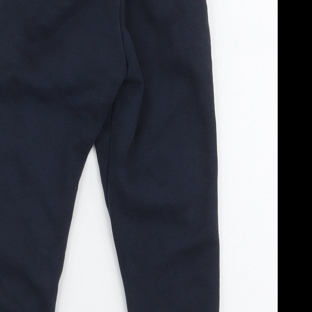 Dunnes Stores Boys Blue  Cotton Jogger Trousers Size 4 Years  Slim Drawstring