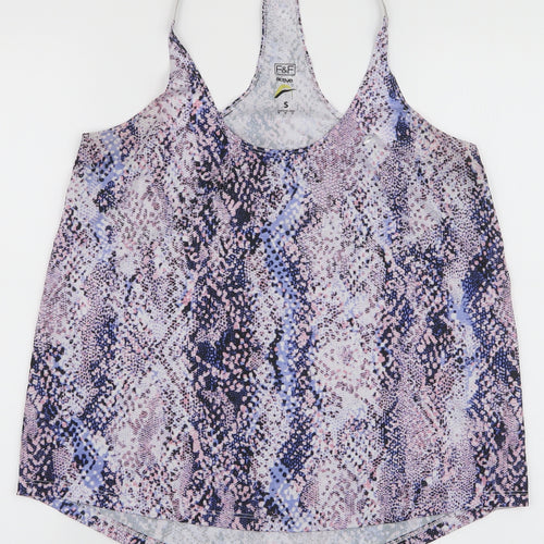 F&F Womens Multicoloured Animal Print Polyester Camisole Tank Size S Halter Pullover