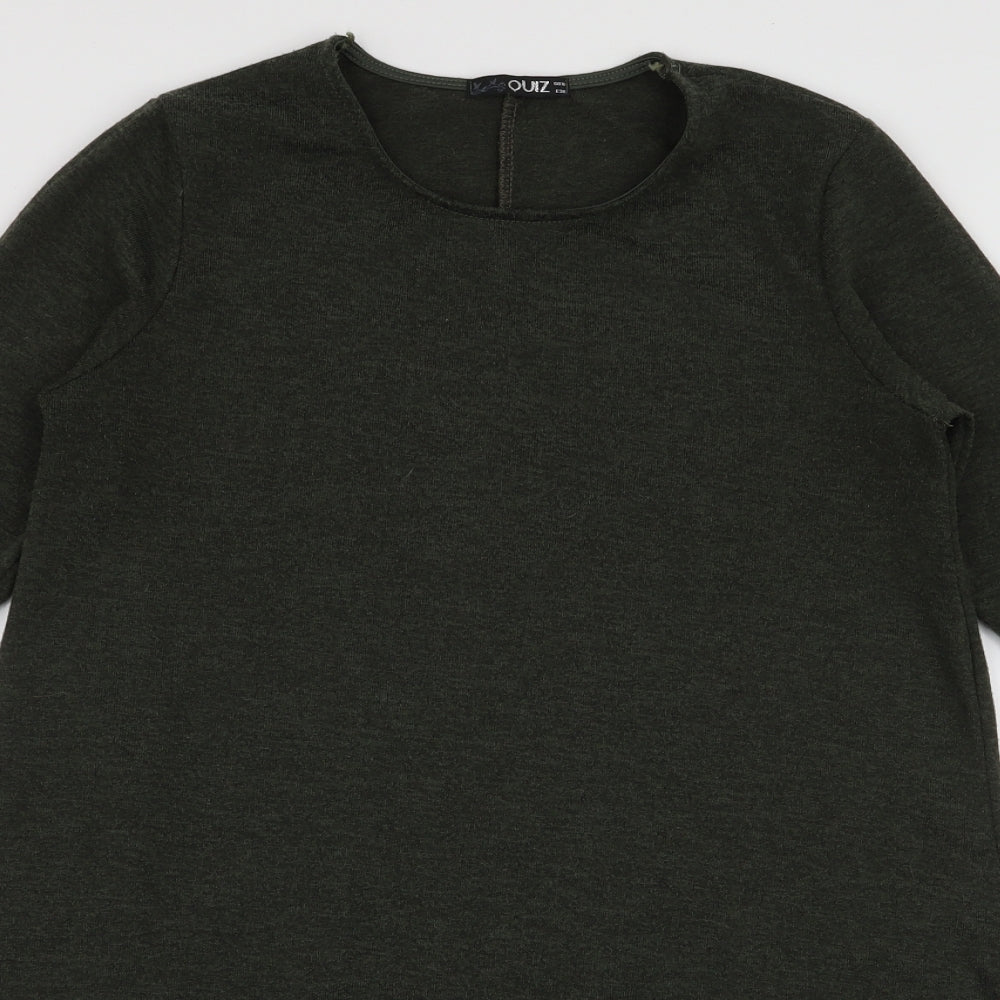 Quiz Womens Green  Polyester A-Line  Size 10  Round Neck Pullover