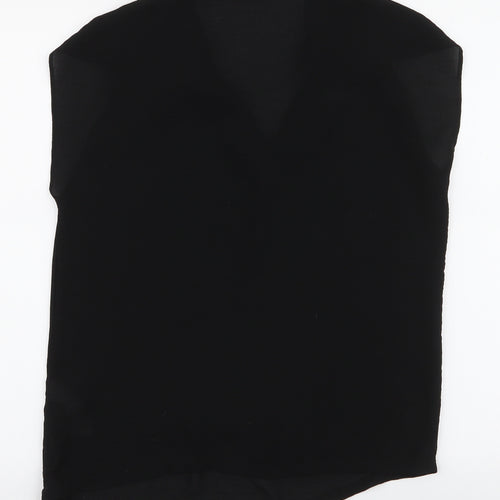 Atmosphere Womens Black  Polyester Basic Blouse Size 10 V-Neck