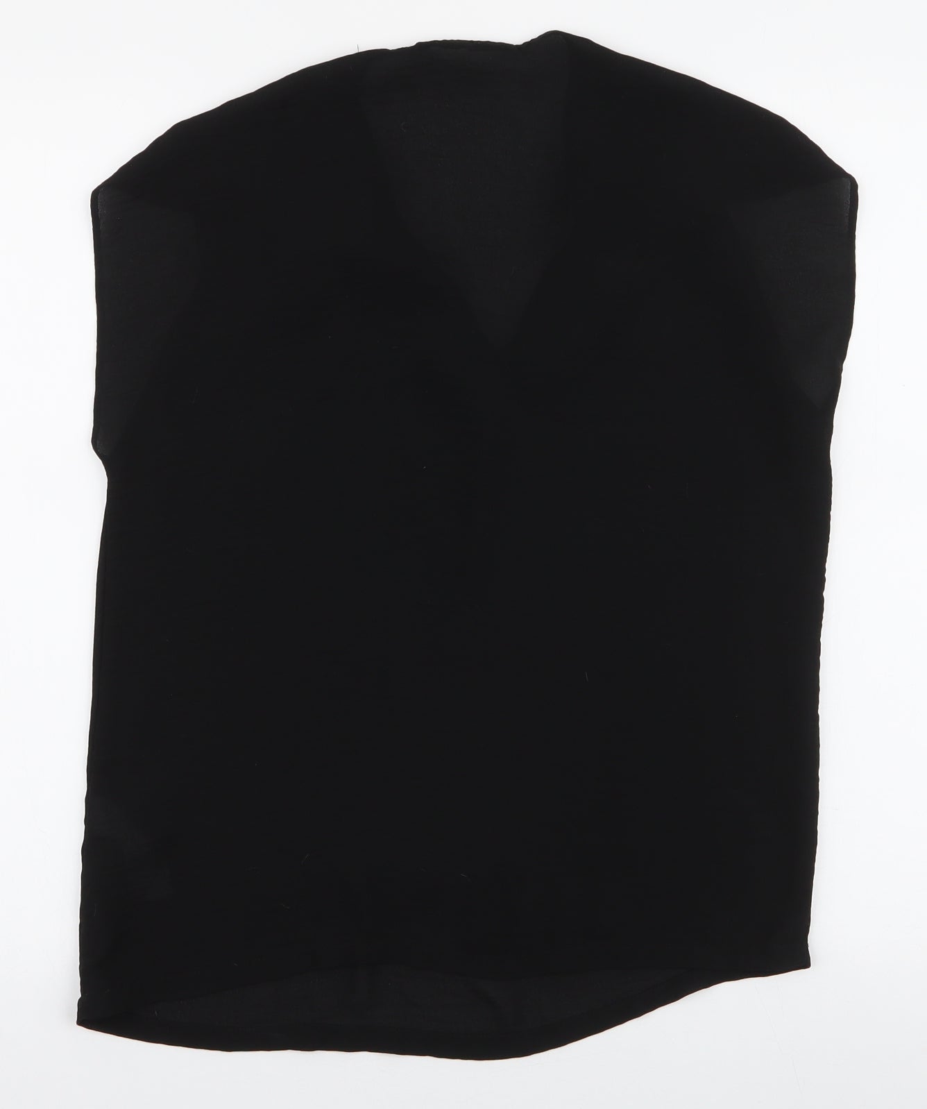 Atmosphere Womens Black  Polyester Basic Blouse Size 10 V-Neck