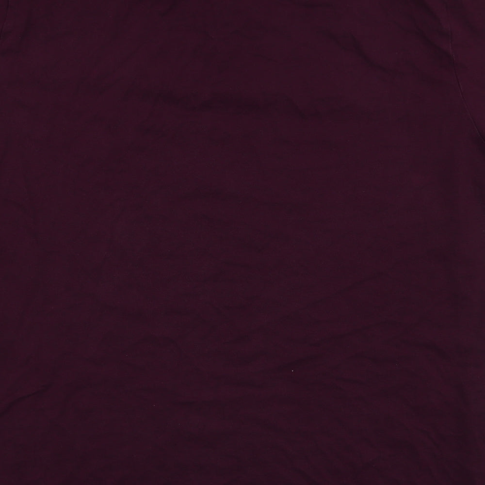 F&F Mens Purple  Cotton  Polo Size 3XL Collared Button