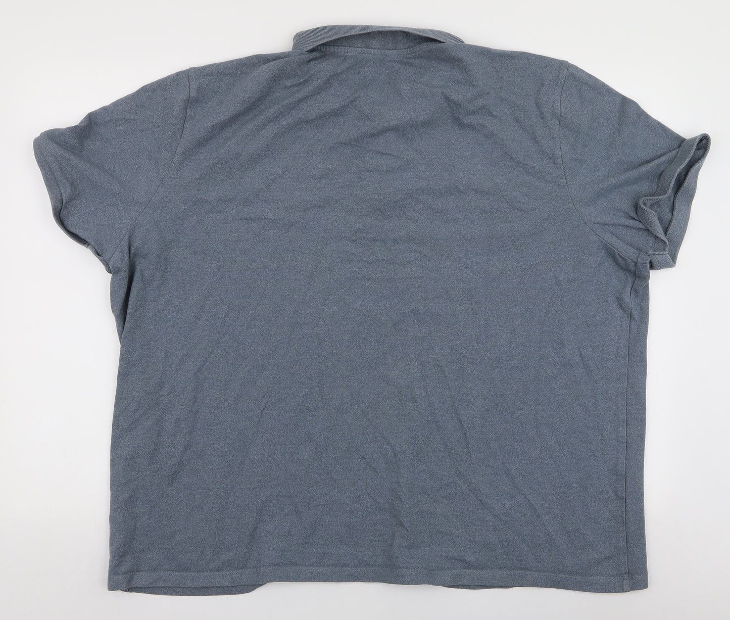 F&F Mens Blue  Cotton  Polo Size 3XL Collared Button
