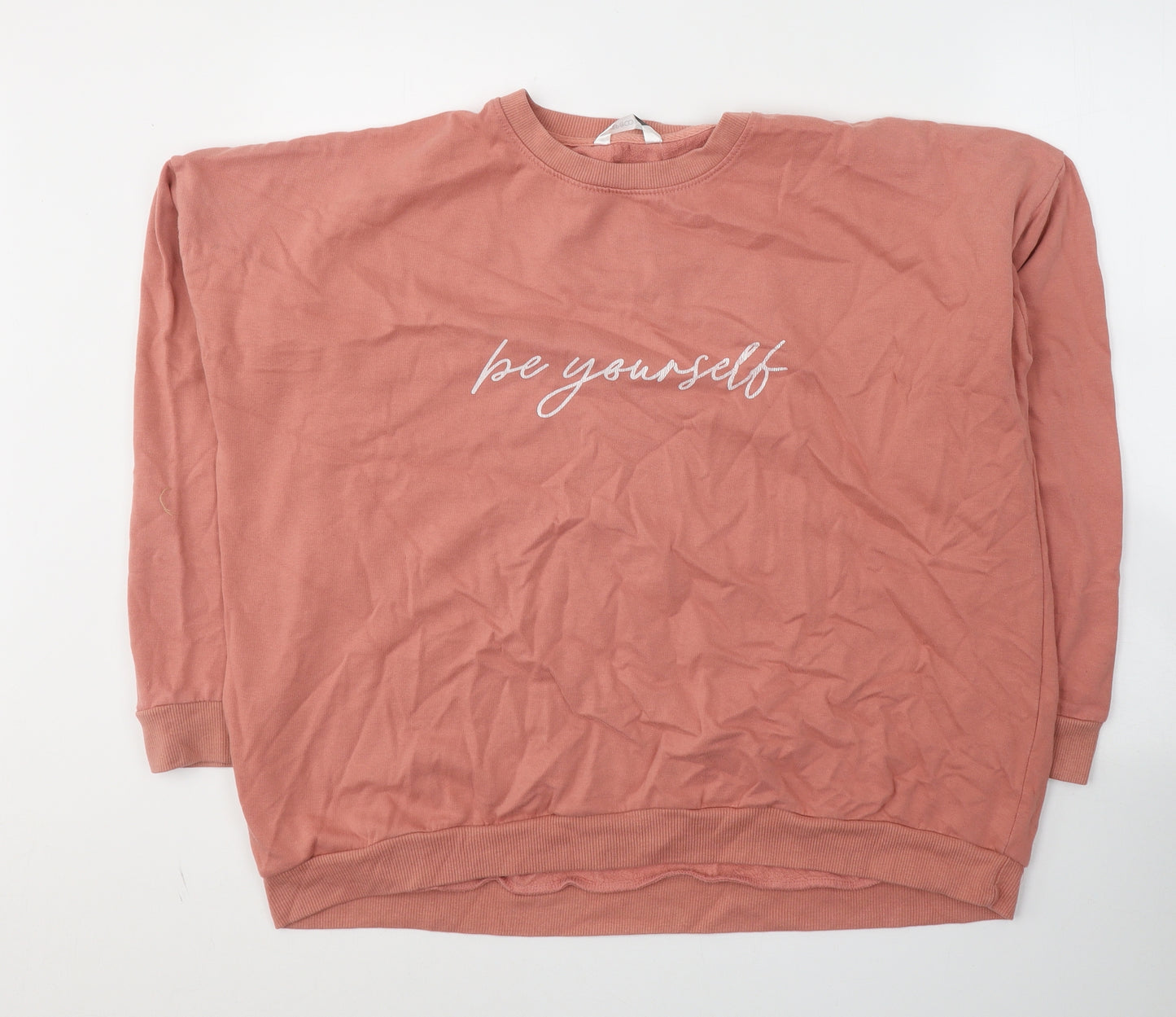Pep&Co Womens Pink  Cotton Pullover Sweatshirt Size 20  Pullover - Be Yourself