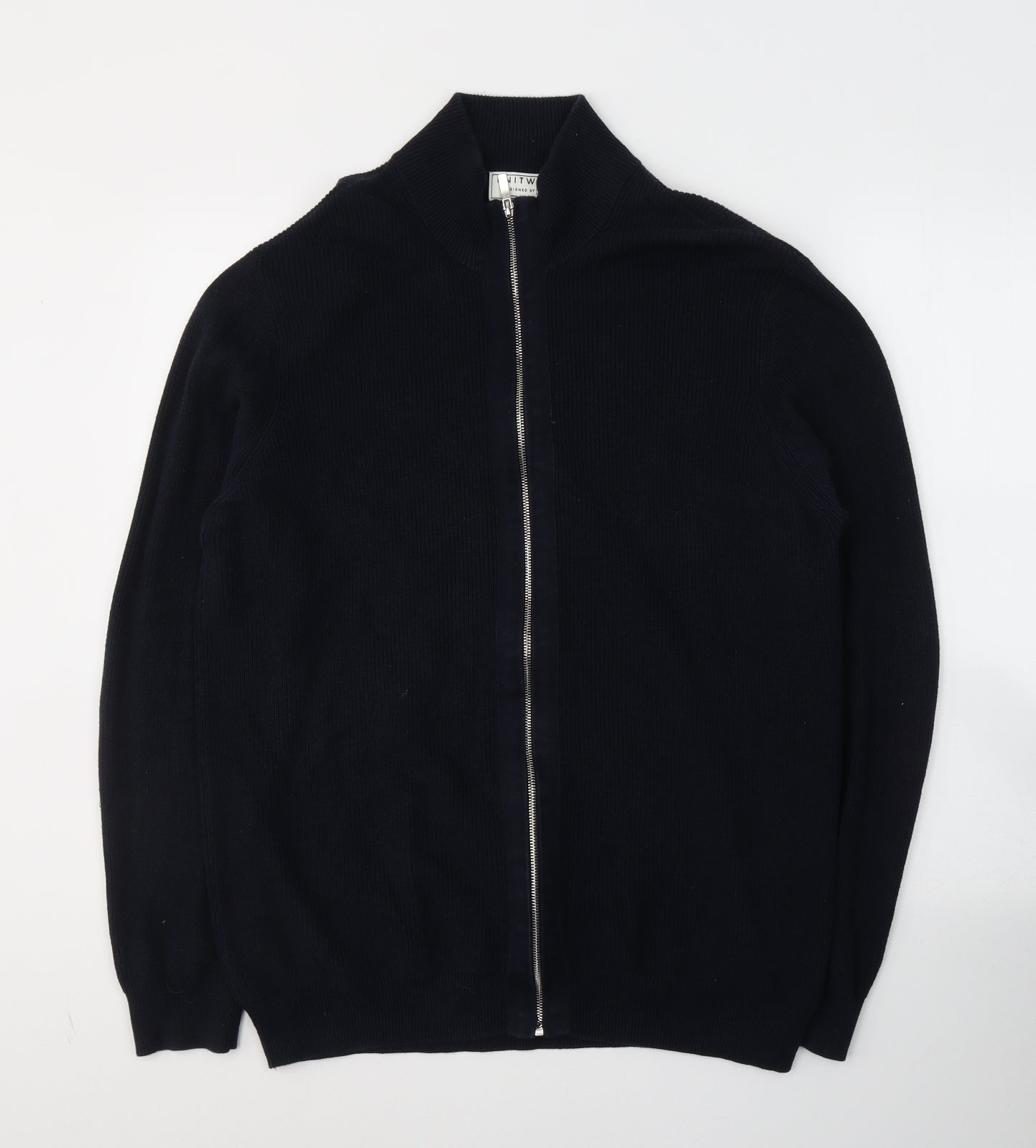 F&F Mens Blue  Cotton Full Zip Sweatshirt Size L
