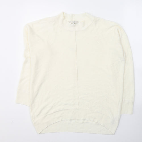 NEXT Womens Ivory Round Neck  Acrylic Pullover Jumper Size M