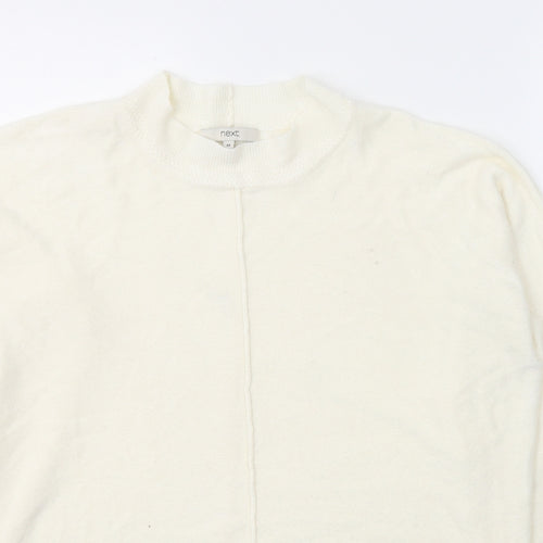 NEXT Womens Ivory Round Neck  Acrylic Pullover Jumper Size M