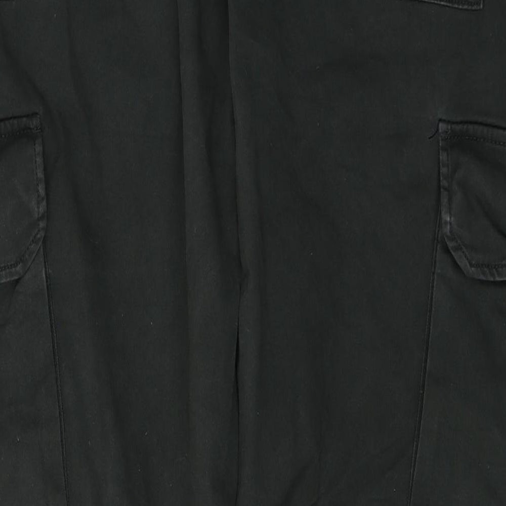 TU Mens Grey  Cotton Cargo Trousers Size 44 L32 in Regular Button