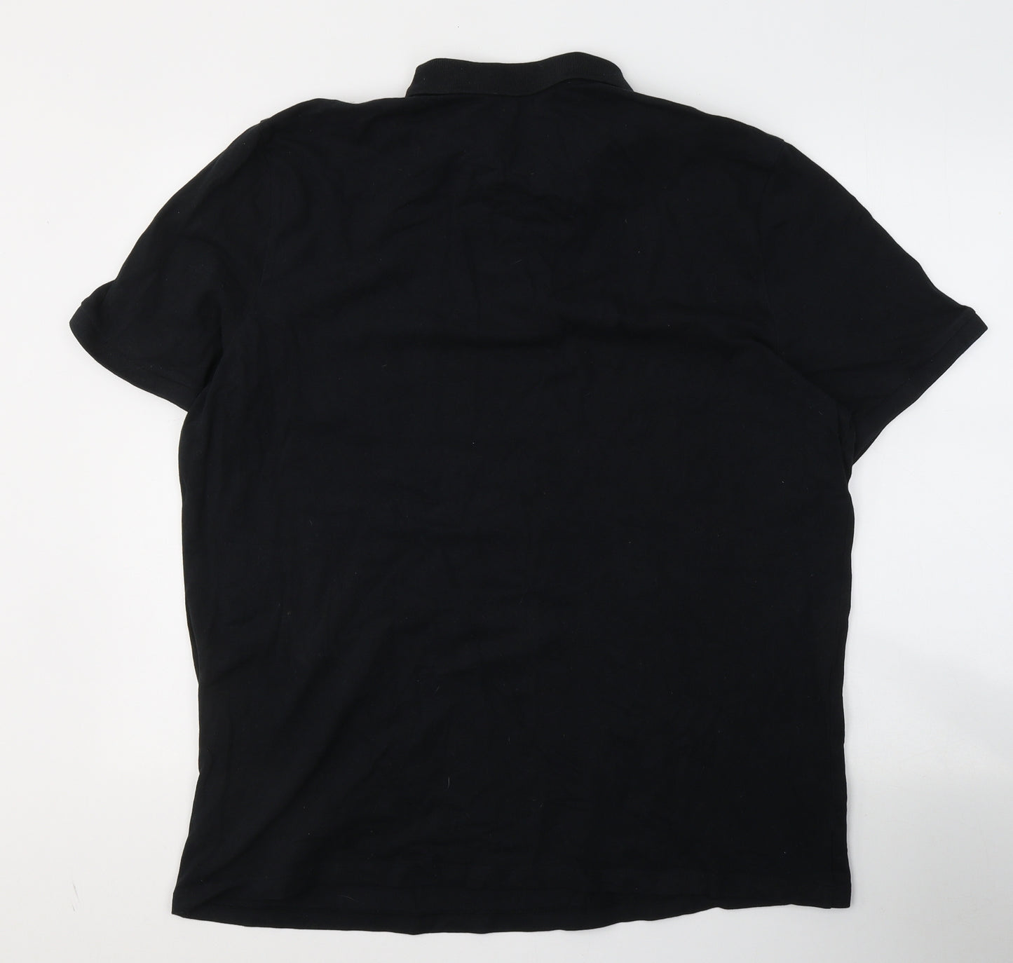 F&F Mens Black  Cotton  Polo Size 2XL Collared Pullover