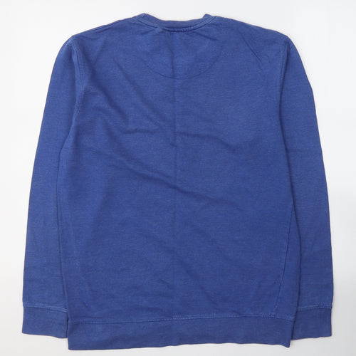 Quality Mens Blue  Cotton Pullover Sweatshirt Size S   - New York