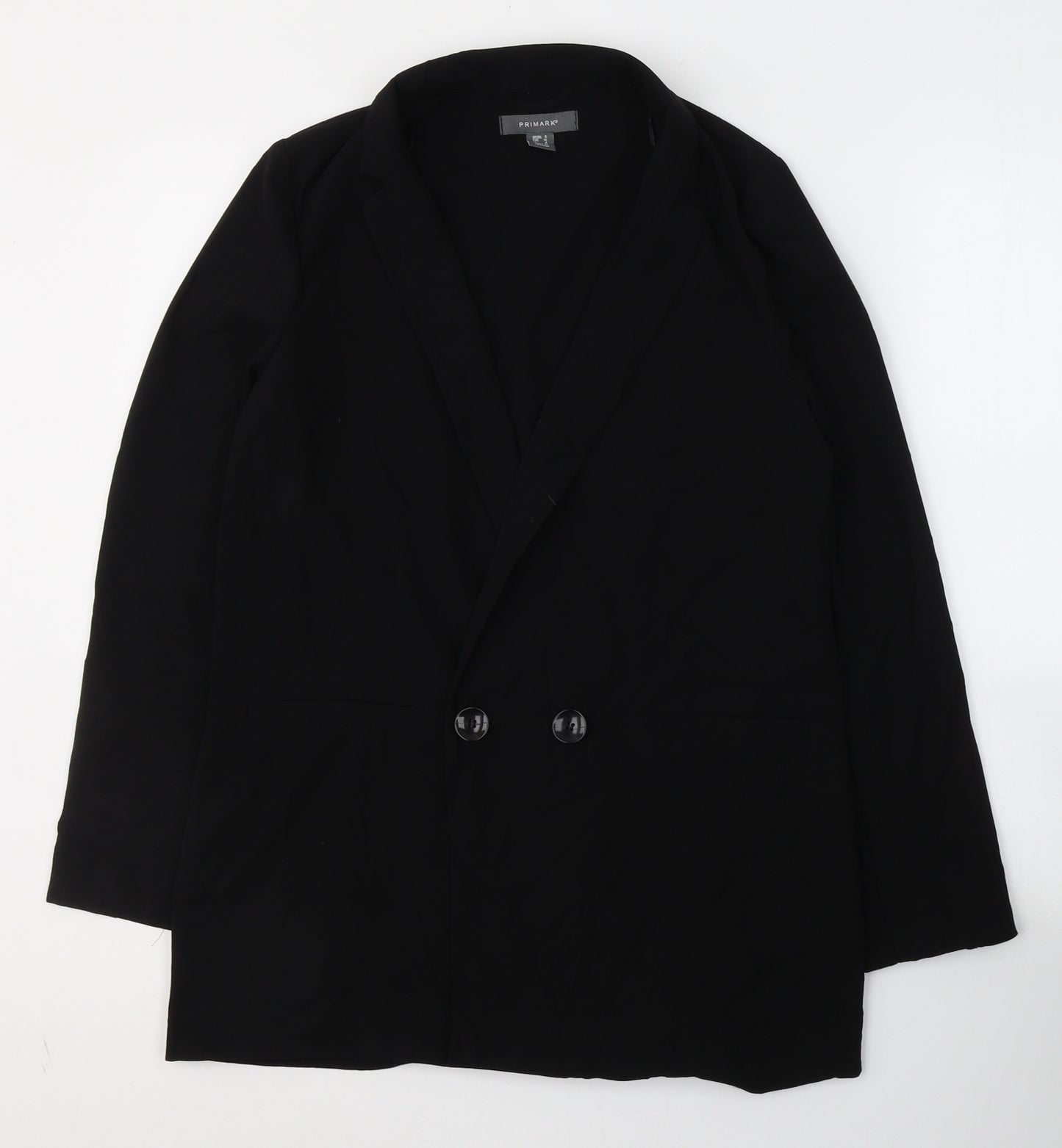 Primark Womens Black   Jacket Blazer Size 8  Button