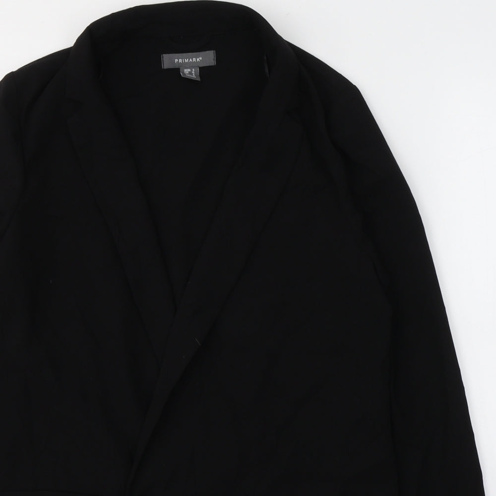 Primark Womens Black   Jacket Blazer Size 8  Button