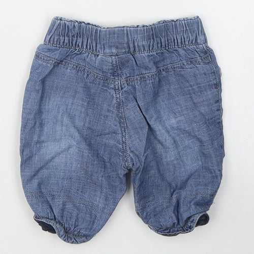 NEXT Girls Blue  Cotton Cropped Jeans Size 0-3 Months  Pullover