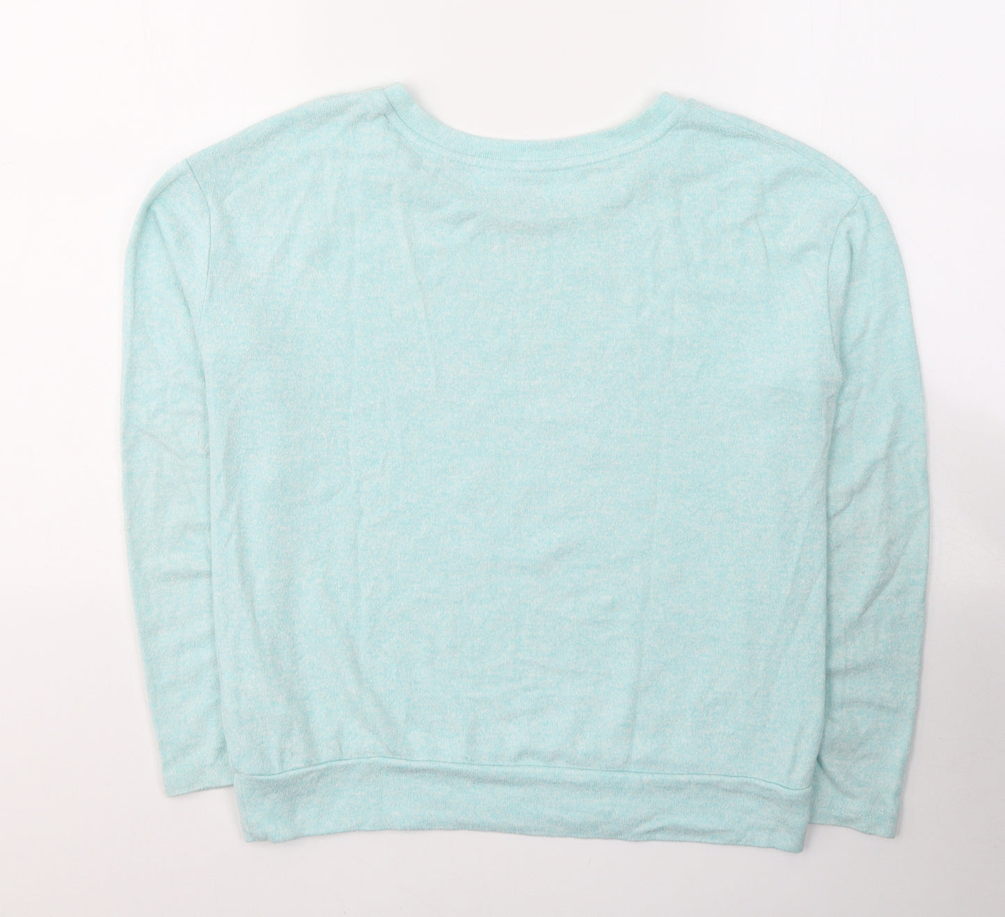 Disney Womens Blue Solid Viscose Top Pyjama Top Size 6   - Neverland Tinkerbell