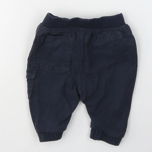 NEXT Baby Blue  Cotton Cargo Trousers Size 0-3 Months  Pullover