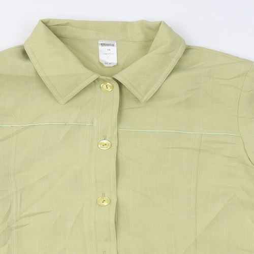 SLIMMA Womens Green   Jacket Blazer Size 18  Button