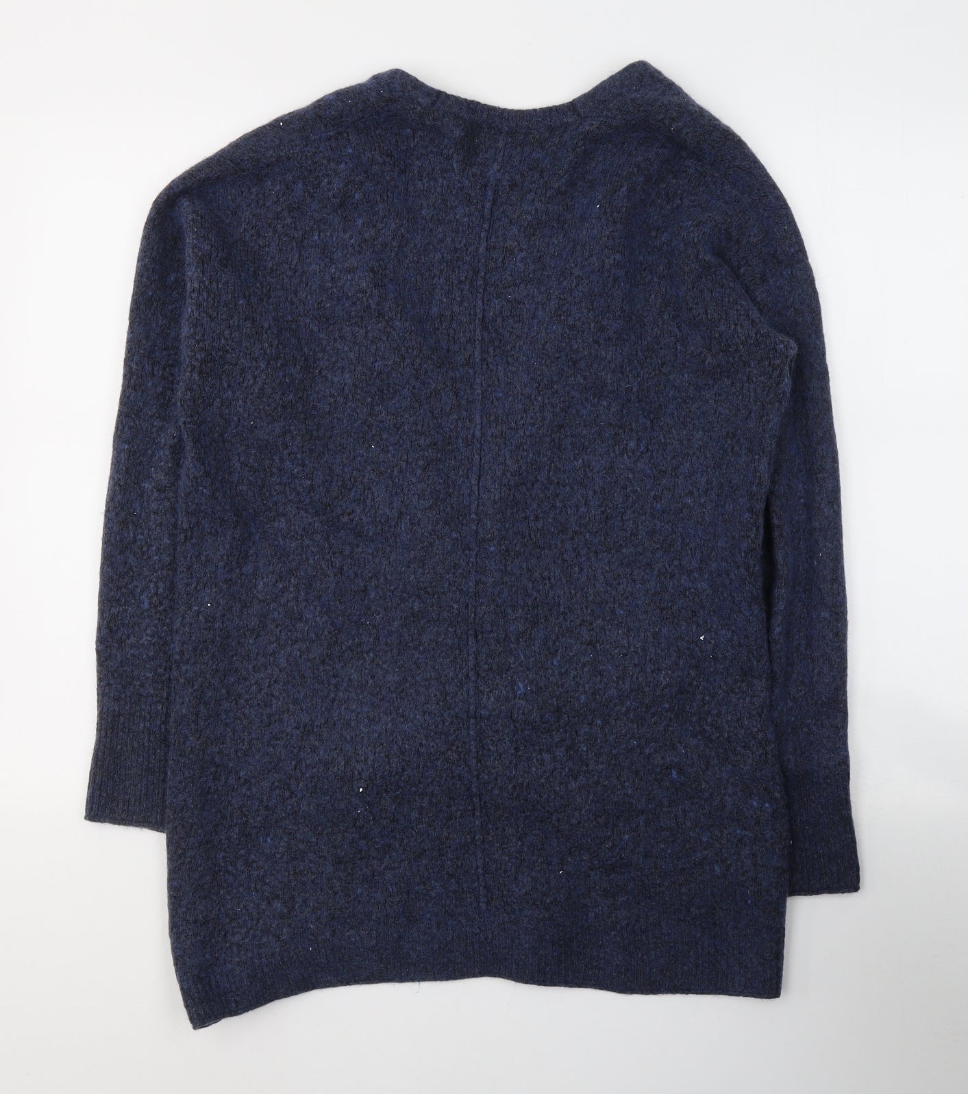 White Stuff Womens Blue V-Neck  Acrylic Cardigan Jumper Size 12