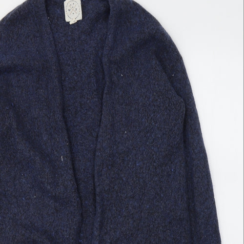 White Stuff Womens Blue V-Neck  Acrylic Cardigan Jumper Size 12