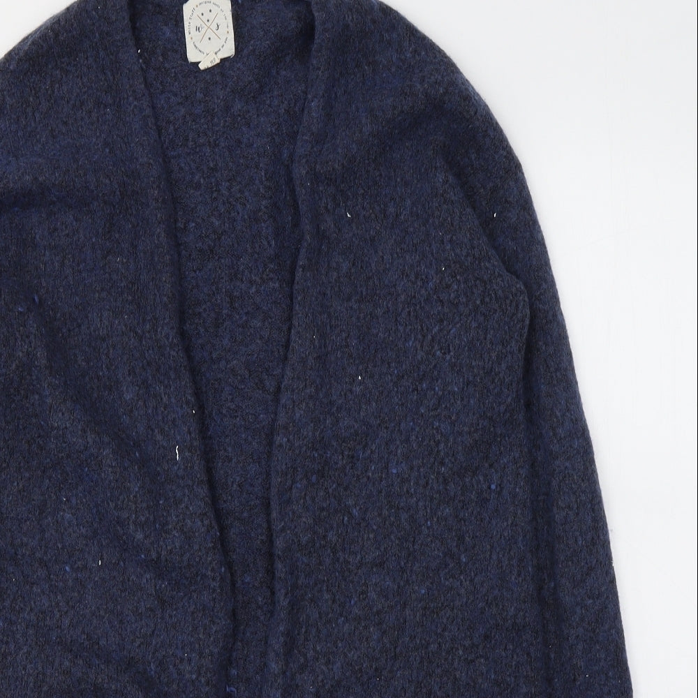 White Stuff Womens Blue V-Neck  Acrylic Cardigan Jumper Size 12