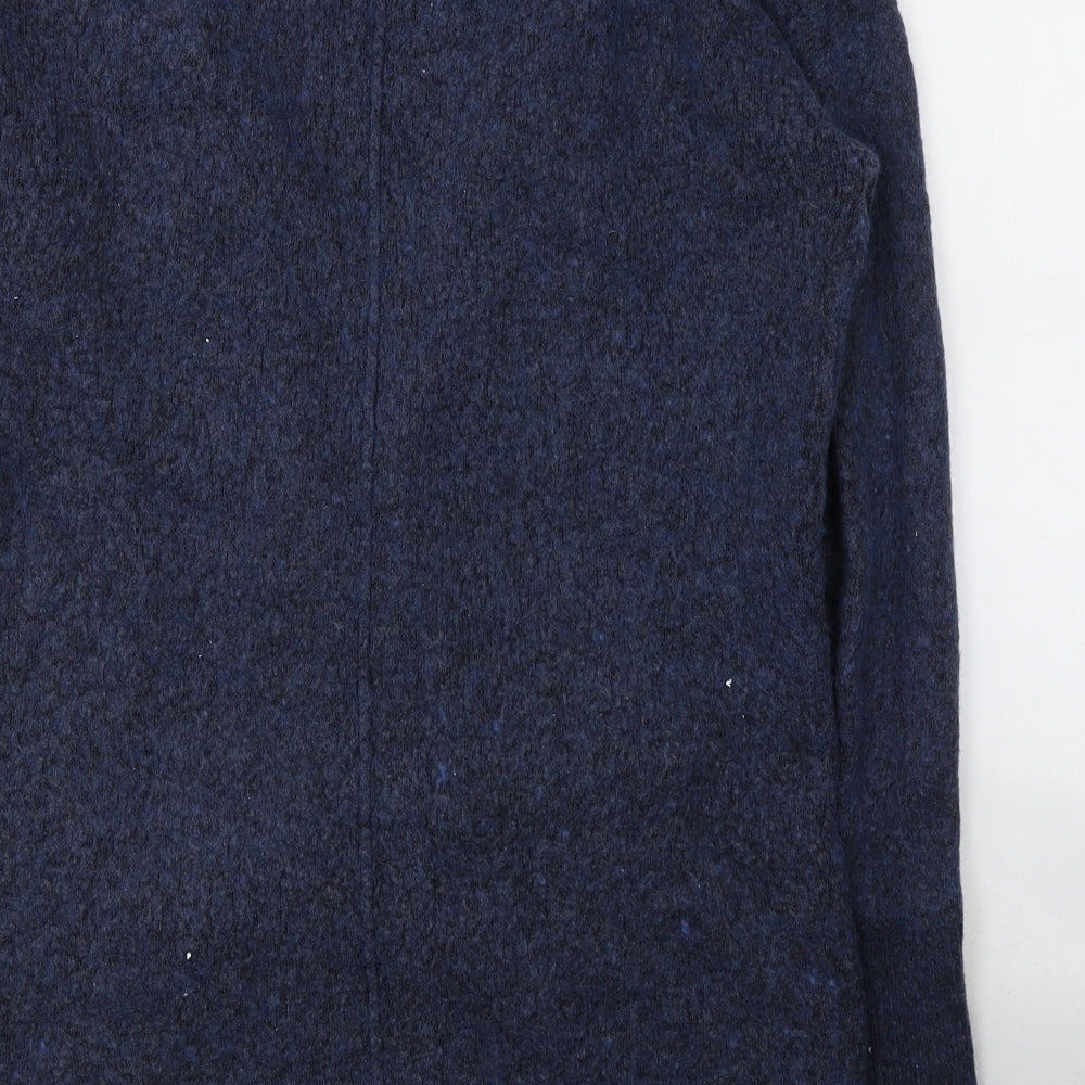 White Stuff Womens Blue V-Neck  Acrylic Cardigan Jumper Size 12