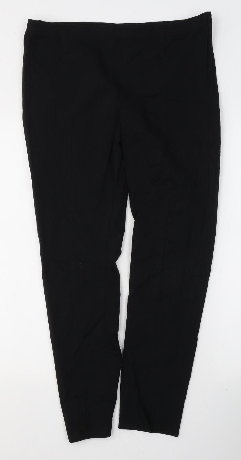Atmosphere Womens Black  Viscose Trousers  Size 16 L27 in Regular Zip