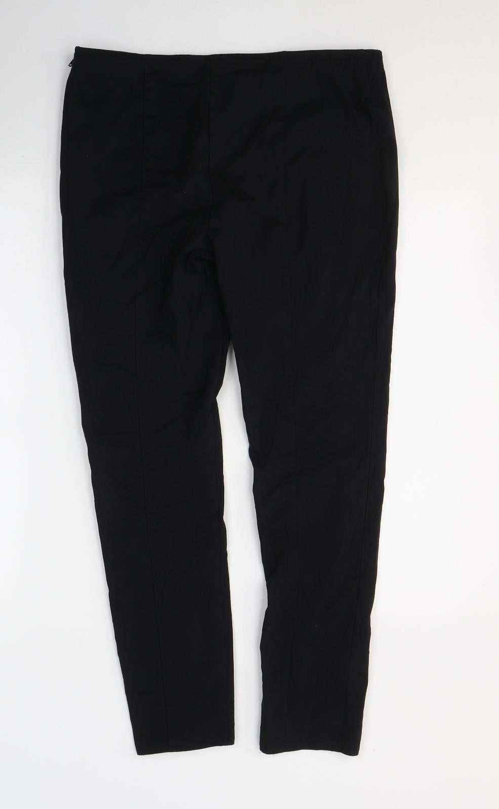 Atmosphere Womens Black  Viscose Trousers  Size 16 L27 in Regular Zip