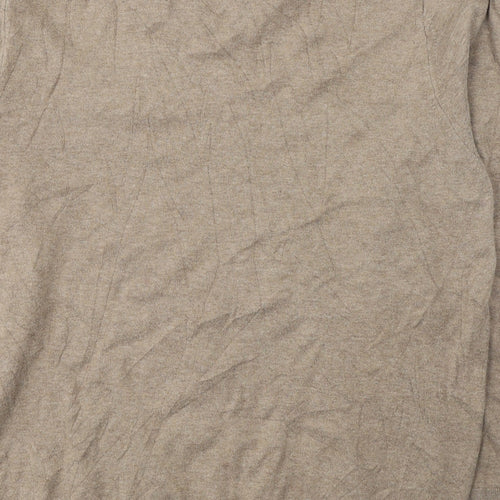 NEXT Mens Brown V-Neck  Cotton Pullover Jumper Size L