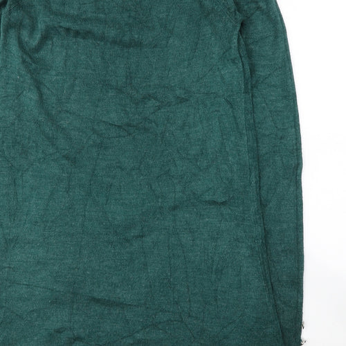 Primark Womens Green  Acrylic Jacket Dress  Size 6  Round Neck Pullover