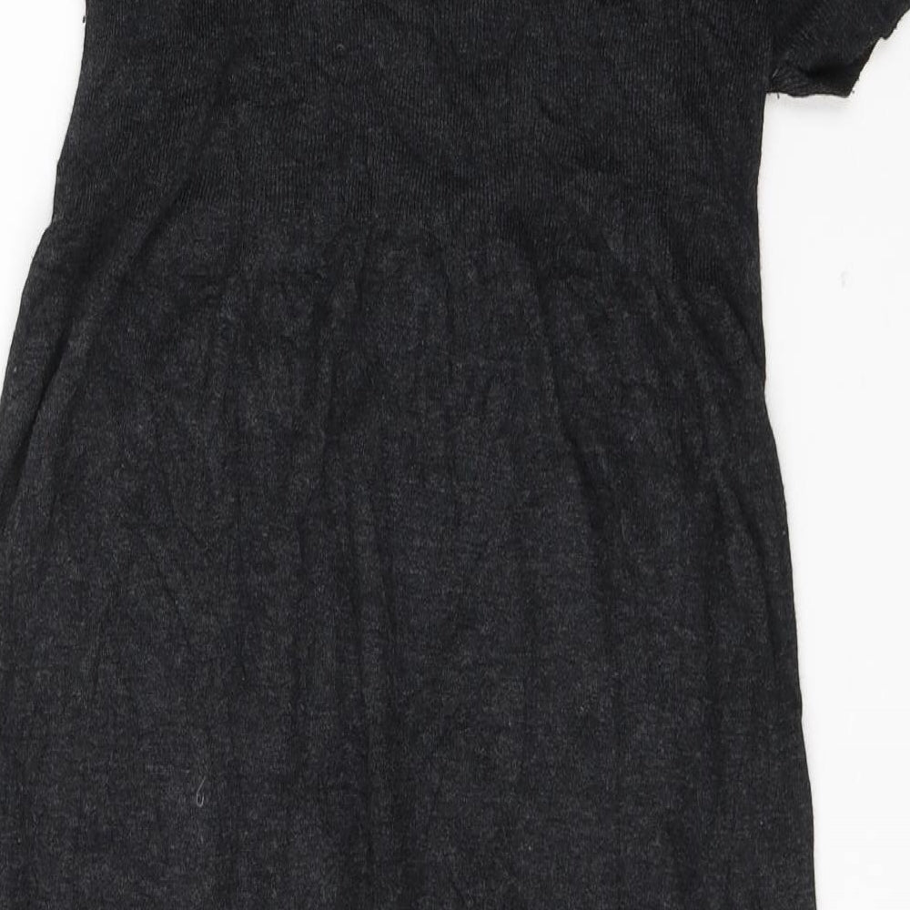 Phase Eight Womens Grey  Viscose T-Shirt Dress  Size 14  Round Neck Pullover