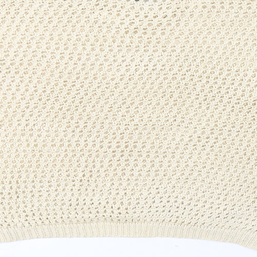 Primark Womens Ivory Round Neck  Acrylic Pullover Jumper Size 10