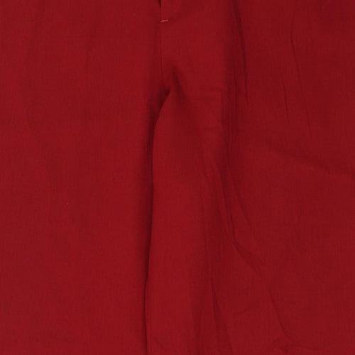 Gap Womens Red  Polyester Trousers  Size 10 L30 in Regular Button