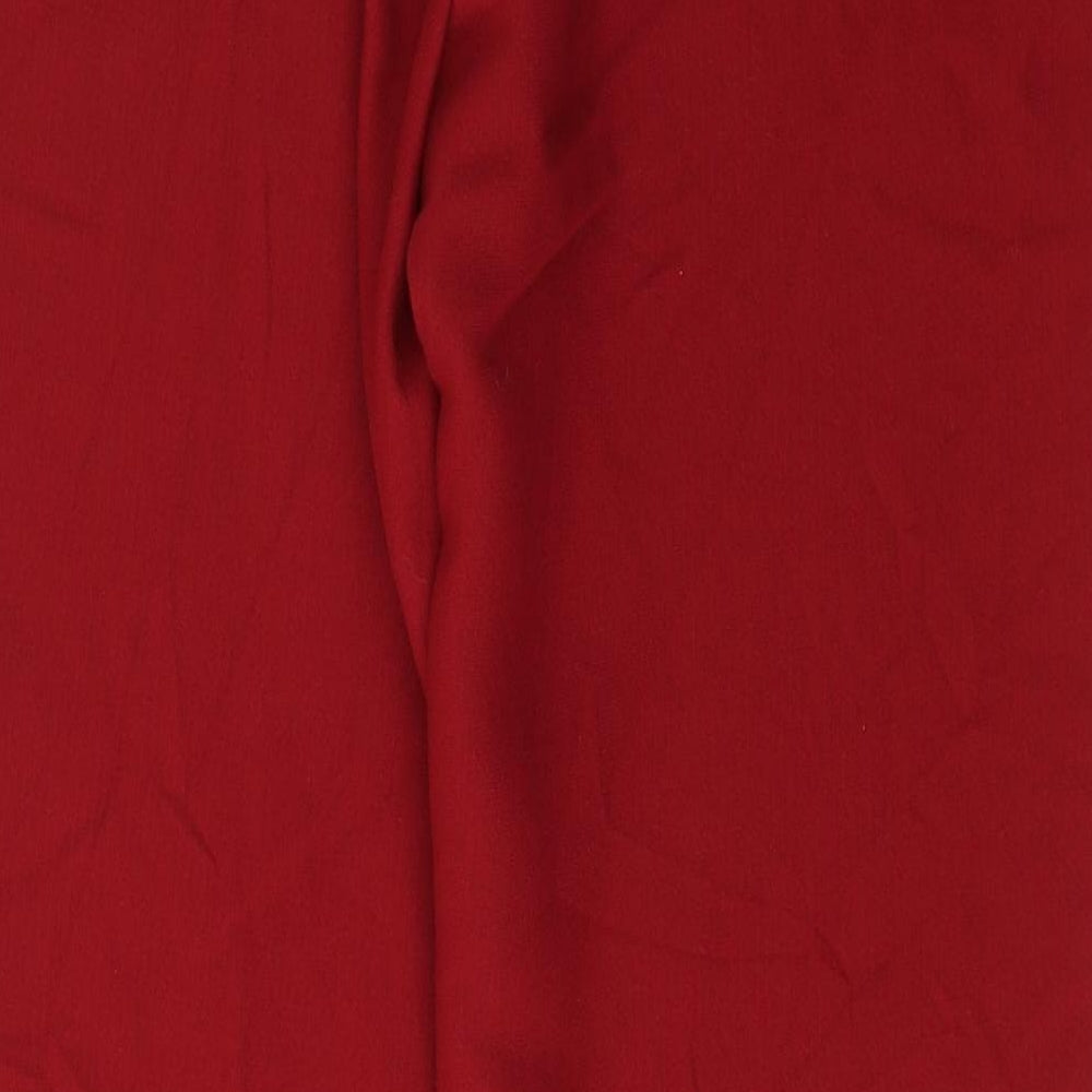 Gap Womens Red  Polyester Trousers  Size 10 L30 in Regular Button