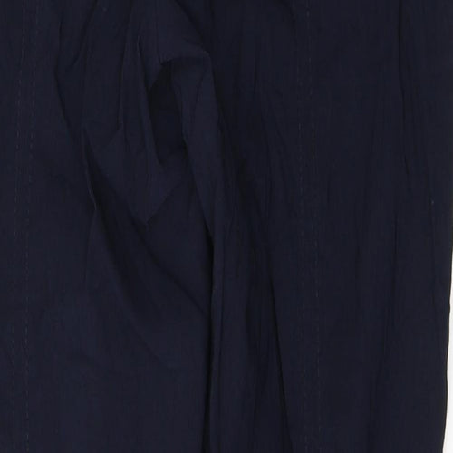 Robell Womens Blue  Viscose Cropped Trousers Size 10 L25 in Regular