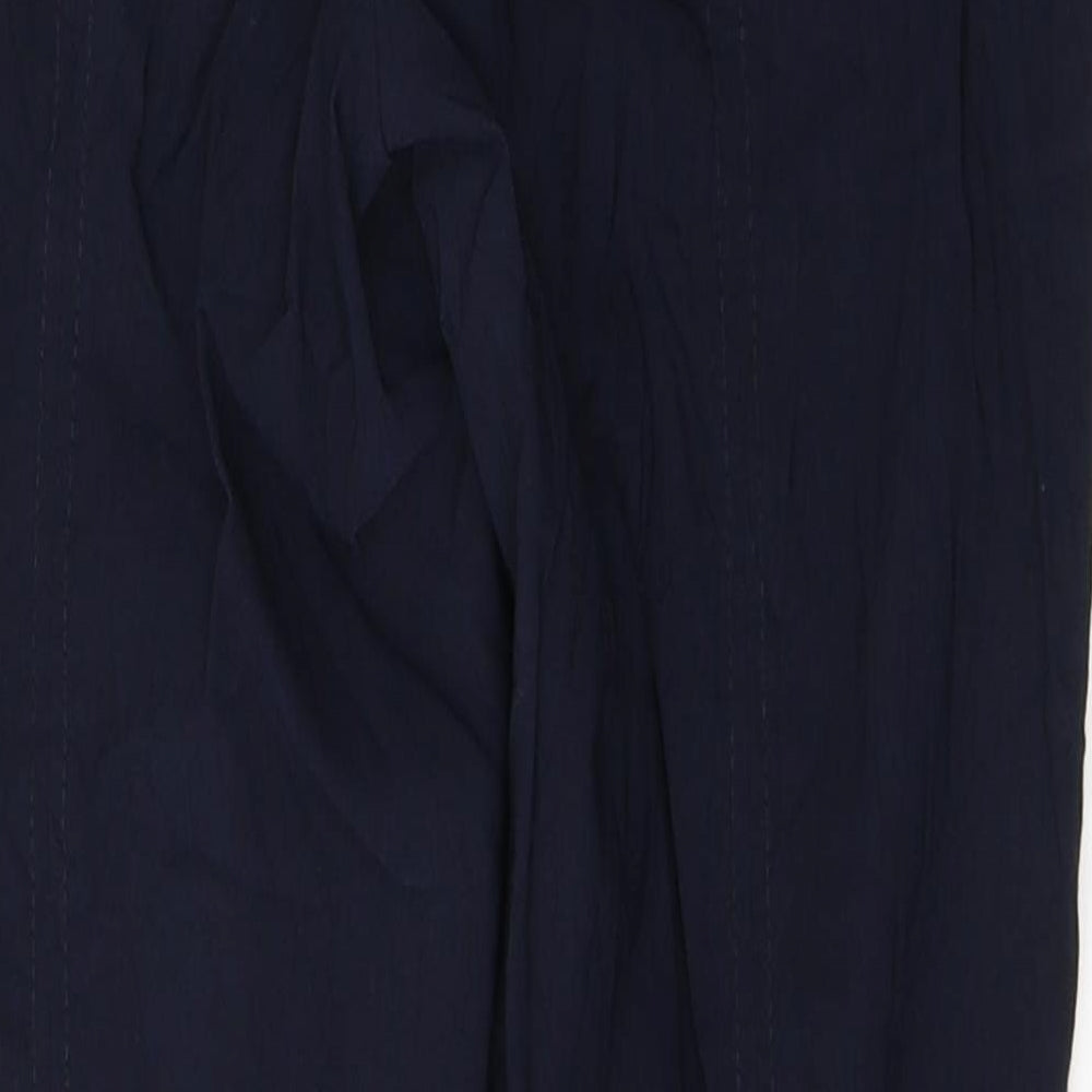 Robell Womens Blue  Viscose Cropped Trousers Size 10 L25 in Regular