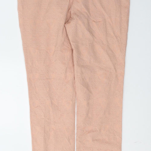 Atmosphere Womens Pink Floral Cotton Skinny Jeans Size 12 L28 in Regular Button