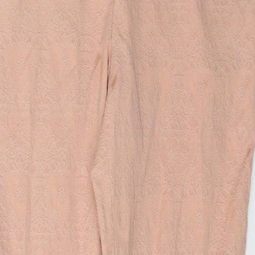Atmosphere Womens Pink Floral Cotton Skinny Jeans Size 12 L28 in Regular Button