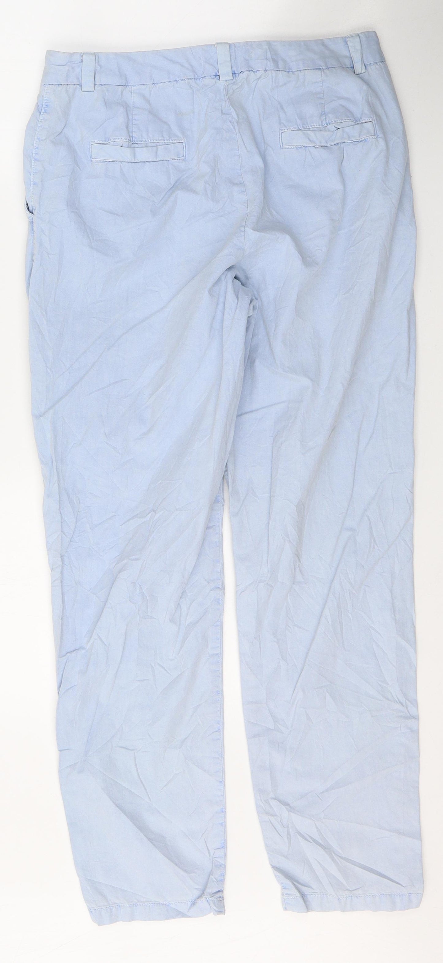 Marks and Spencer Womens Blue  Cotton Skinny Jeans Size 10 L28 in Regular Button