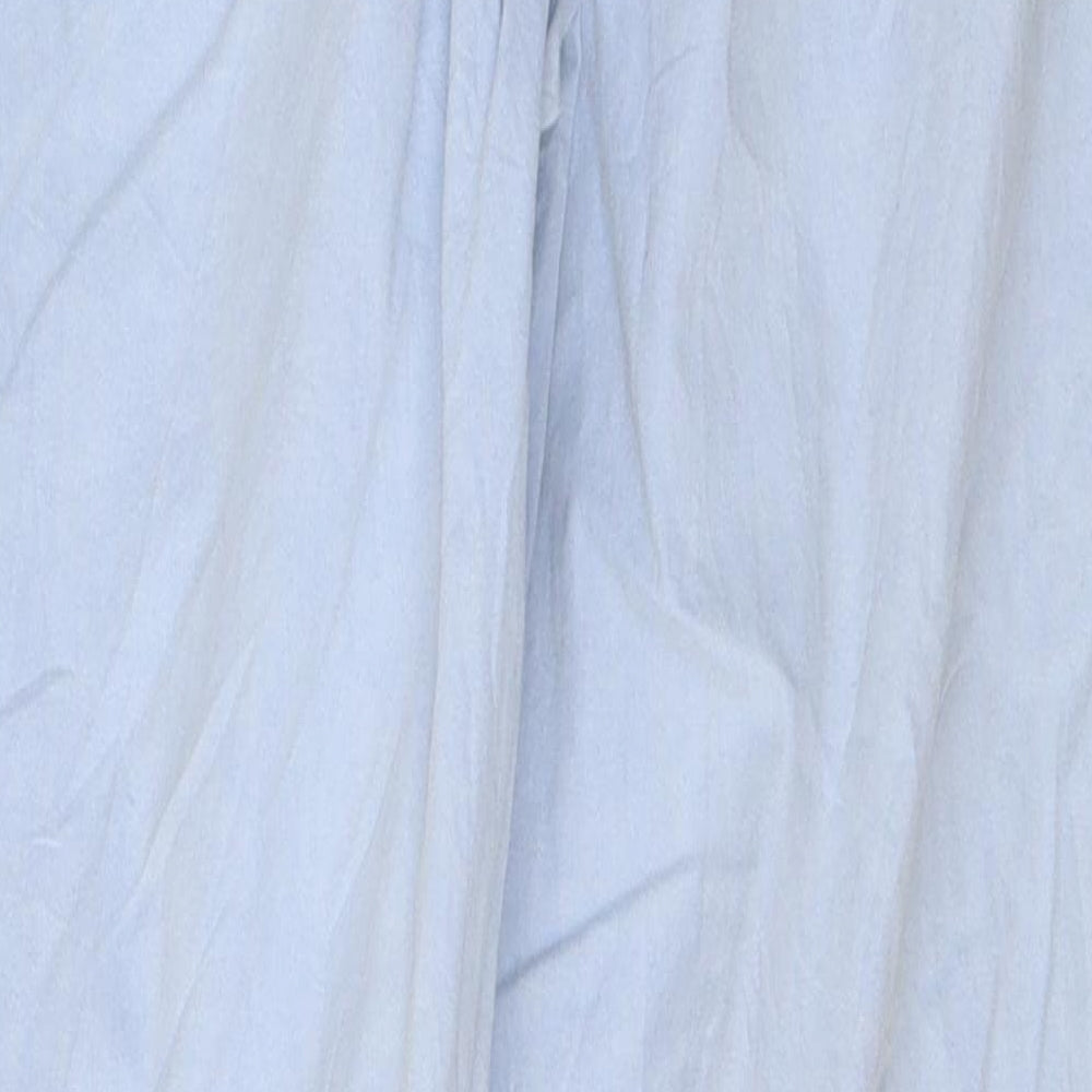 Marks and Spencer Womens Blue  Cotton Skinny Jeans Size 10 L28 in Regular Button