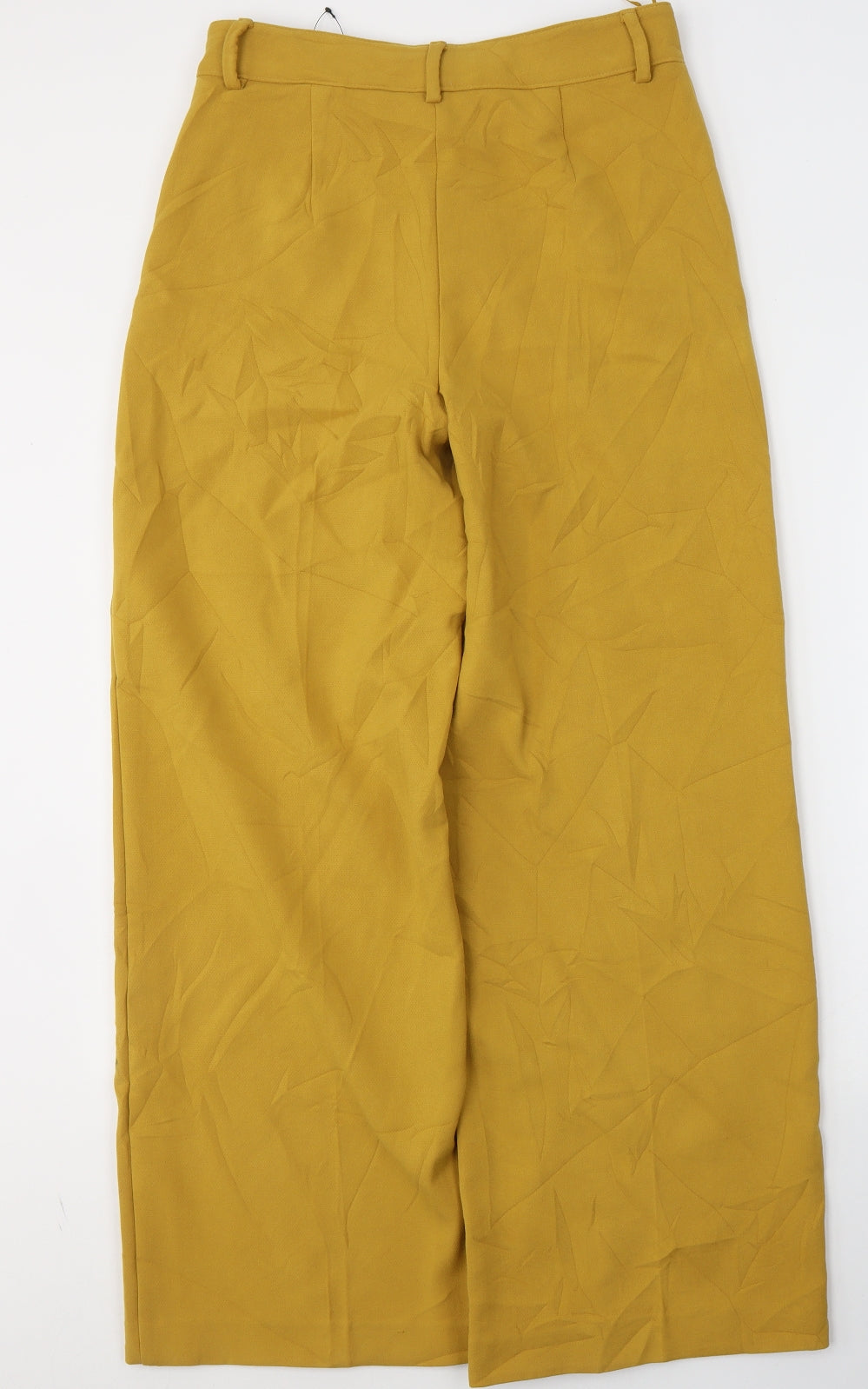 Marks and Spencer Womens Yellow  Polyester Trousers  Size 10 L30 in Regular Button