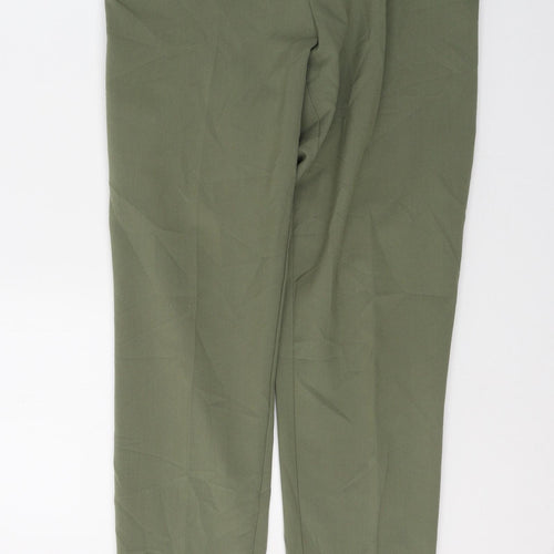 Missguided Womens Green  Polyester Trousers  Size 4 L28 in Regular Button