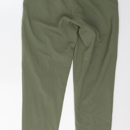 Missguided Womens Green  Polyester Trousers  Size 4 L28 in Regular Button