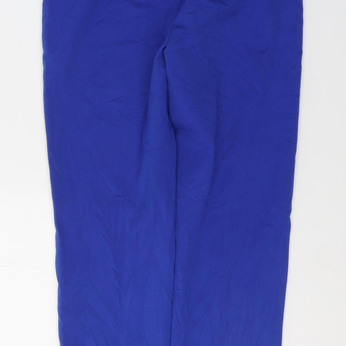 Marks and Spencer Womens Blue  Polyester Trousers  Size 6 L26 in Regular Button