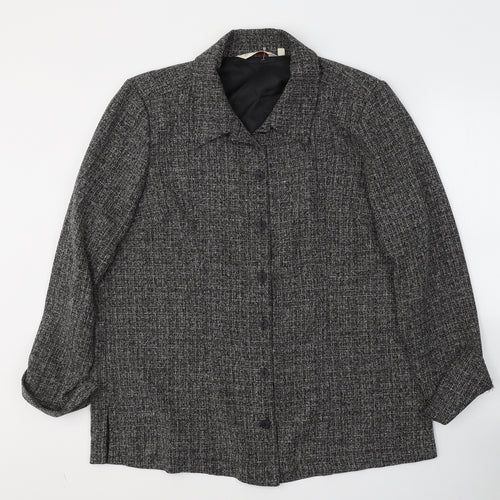 EWM Womens Black   Jacket Blazer Size 18  Button