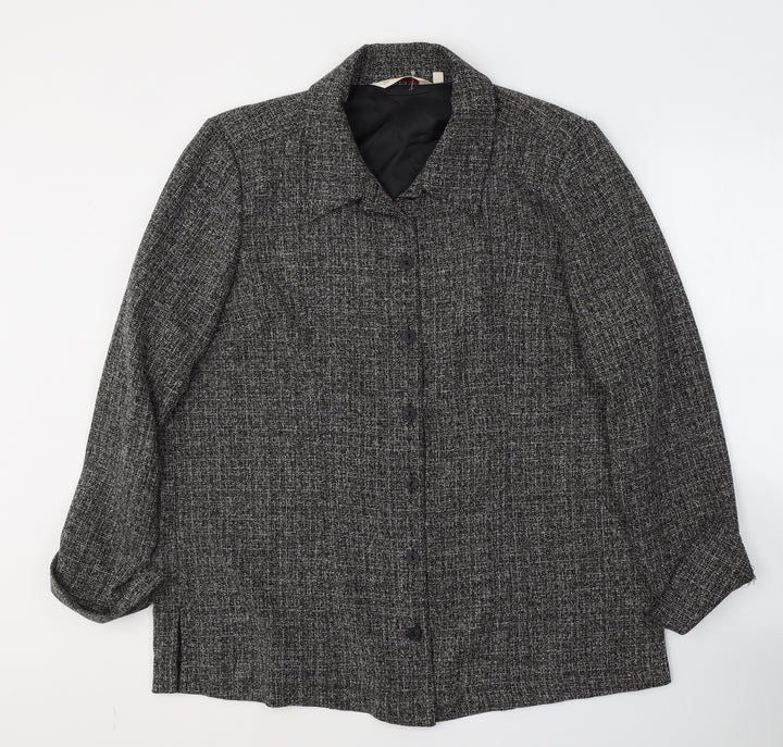 EWM Womens Black   Jacket Blazer Size 18  Button