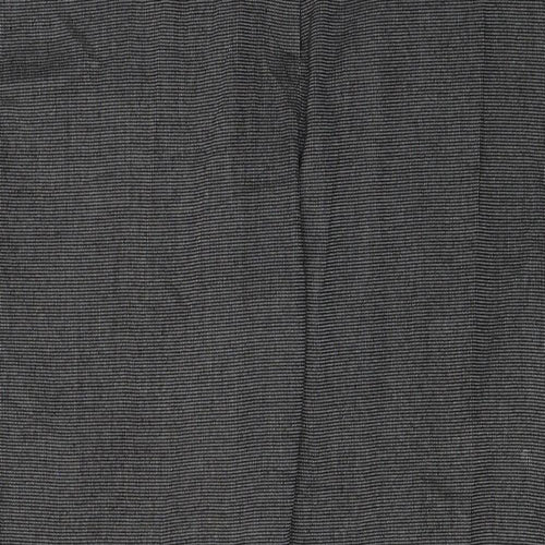 Petite Womens Black  Polyester Trousers  Size 36 in L27 in Regular Button